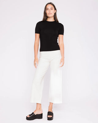 Ripley Rader Off-White Ponte Knit Straight Leg Pant: Cropped