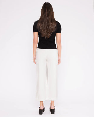 Ripley Rader Off-White Ponte Knit Straight Leg Pant: Cropped