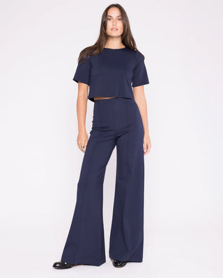 Ripley Rader Navy Ponte Knit Wide Leg Pant