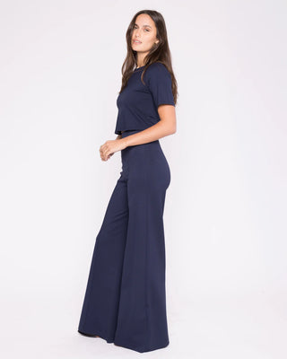 Ripley Rader Navy Ponte Knit Wide Leg Pant