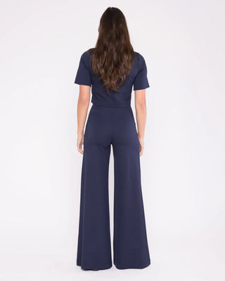 Ripley Rader Navy Ponte Knit Wide Leg Pant