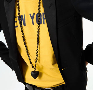 Roxanne Assoulin The Puffy Heart Necklace in Black