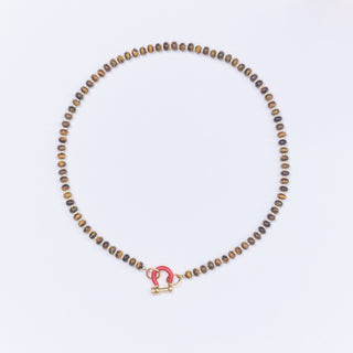 Spicy Dan Garth Necklace, tigers eye beaded necklace