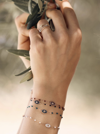 Gigi Clozeau Karma Bracelet Mocha & Yellow Gold