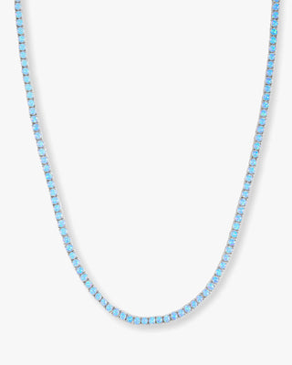 Melinda Maria Grand Heiress Blue Opal Tennis Necklace