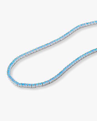 Melinda Maria Grand Heiress Blue Opal Tennis Necklace