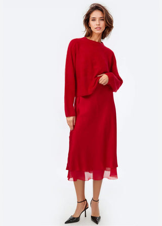 Cami NYC Niall Cashmere Sweater Cardinal