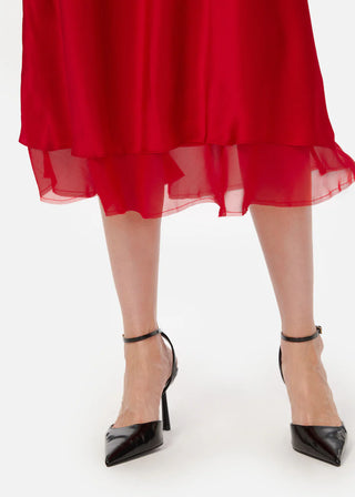 Cami NYC Genoa Skirt Cardinal