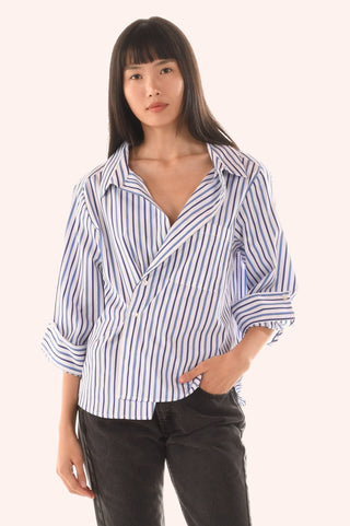 CISSA The OVERSHIRT, Egyptian Cotton Poole Stripe