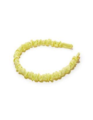 Lele Sadoughi Prickly Pear Jessie Silk Headband on a plain background, showing a knotted silk headband with a vibrant prickly pear cactus print.