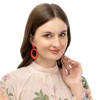 Deepa Gurnani Asta Earrings Red