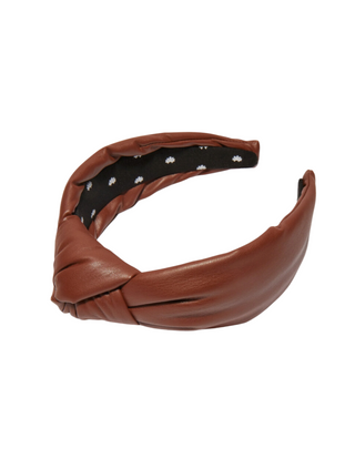 Lele Sadoughi Walnut Faux Leather Knotted Headband, Lele sadoughi, Lele sadoughi headband, Lele sadoughi jewelry, Lele Sadoughi accessories