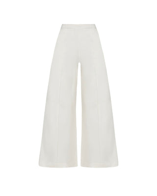 Ripley Radar ponte knit wide leg pant cropped off white