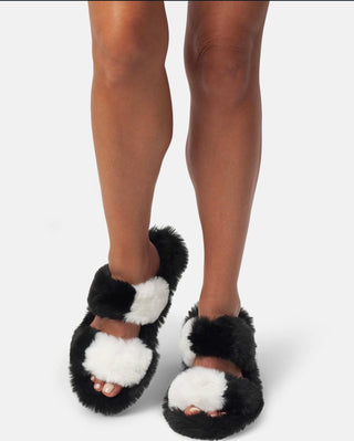 Apparis Lois Noir & Ivory Slippers