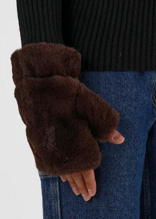 apparis ariel fingerless gloves espresso