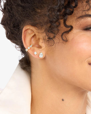 Melinda Maria Isla Ear Cuff with White Diamondettes