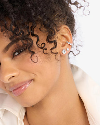 Melinda Maria Isla Ear Cuff with White Diamondettes