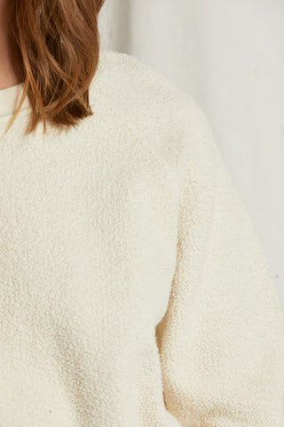 Perfect White Tee Ziggy Inside Out Cotton Fleece Shrunken Crew Sugar