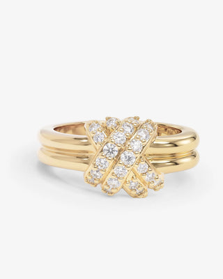 Melinda Maria Knot Crossed Ring