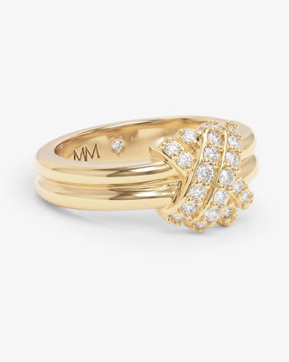 Melinda Maria Knot Crossed Ring