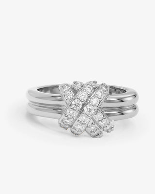 Melinda Maria Knot Crossed Ring
