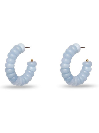 Lele Sadoughi Blue Aventurine Hoop Earrings