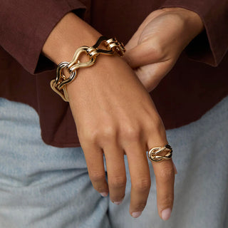 Lele Sadoughi Gold Knotted Ring