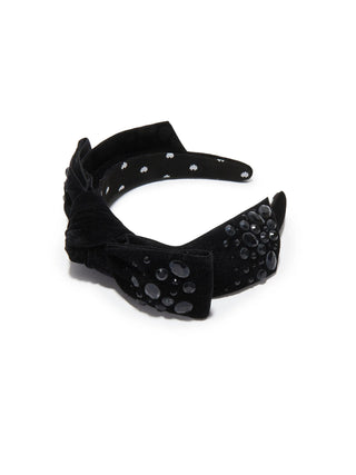 Lele Sadoughi Jet Shirley Crystal Pebble Headband