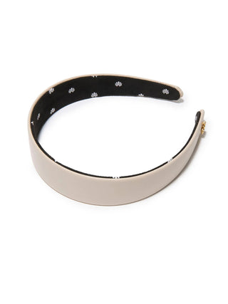 Lele Sadoughi Khaki Faux Leather Bessette Headband