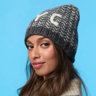 Lele Sadoughi Slate Melange NYC Beanie