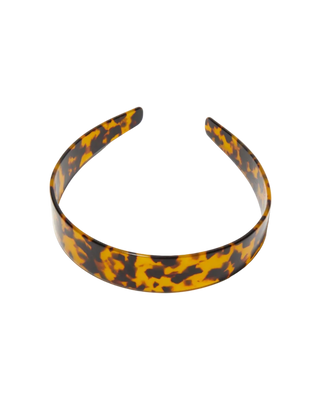 Lele Sadoughi Tortoise Emma Acetate Headband. Product is shot on white background.
