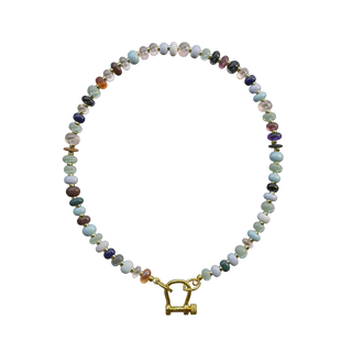 Spicy Dan Lyla Necklace, multi beaded gemstone necklace