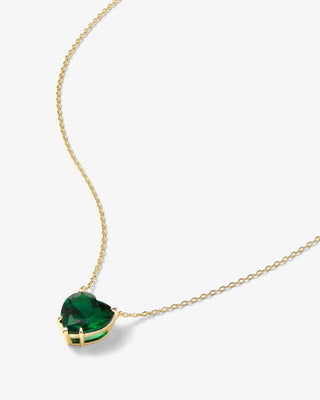 Melinda Maria The Allison Emerald Heart Necklace