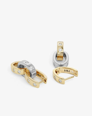 Melinda Maria Ashley Chain Convertible Earring. Product is shot on white background. 
