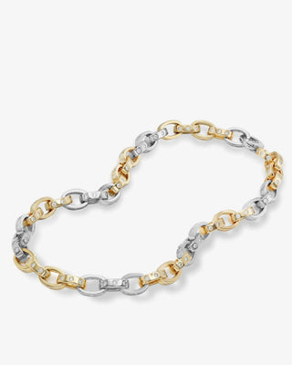 Melinda Maria Ashley Chain Link Necklace 9mm. Product is shot on white background. 