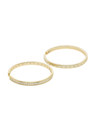 Melinda Maria Ashley Infinity Reversible Hoops 2". Product is shot on white background. 