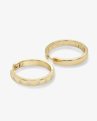 Melinda Maria Ashley Reversible Hoops 1". Product is shot on white background. 