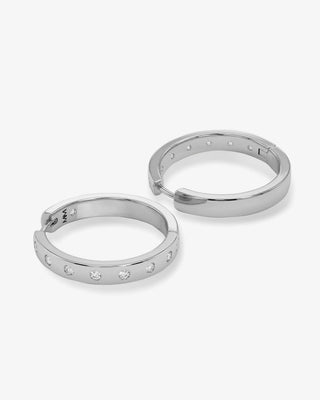 Melinda Maria Ashley Reversible Hoops 1". Product is shot on white background. 