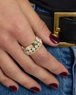 Melinda Maria Ashley Venice Ring. Model is wearing ring and this is shot up close.