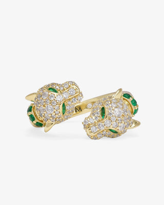 Melinda Maria Jaguar Pavé Ring. Product is shot on white background. 