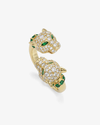 Melinda Maria Jaguar Pavé Ring. Product is shot on white background. 