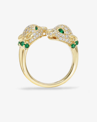 Melinda Maria Jaguar Pavé Ring. Product is shot on white background. 