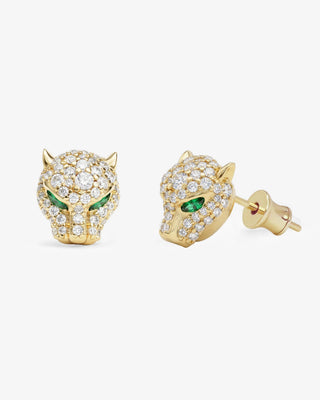 Melinda Maria Jaguar Pavé Studs. Product shot on white background. 