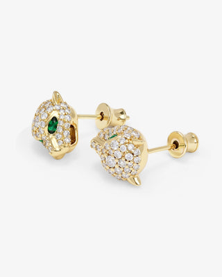 Melinda Maria Jaguar Pavé Studs. Product is shot on a white background. 