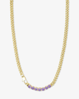 Melinda Maria Julian Loves Lavender Amethyst Necklace 5mm. Product is shot on white background. 
