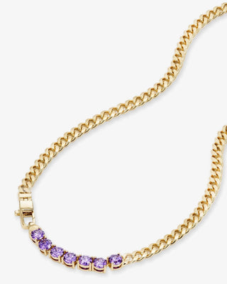 Melinda Maria Julian Loves Lavender Amethyst Necklace 5mm. Product is shot on white background.
