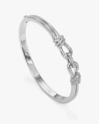Melinda Maria Knot Cuff. Product is shot on white background. 