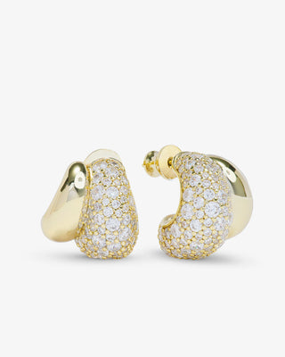 Melinda Maria Norah Loves a Pave Double Hoop White Diamondettes