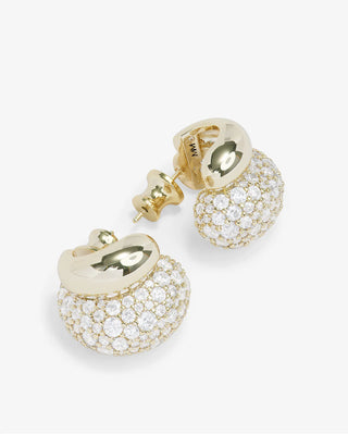 Melinda Maria Norah Loves a Pave Double Hoop White Diamondettes