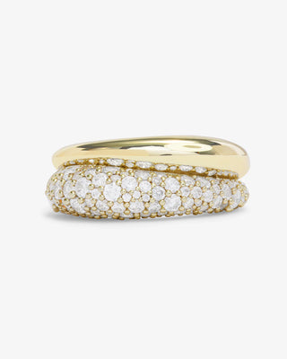 Melinda Maria Norah Pave Double Ring White Diamondettes